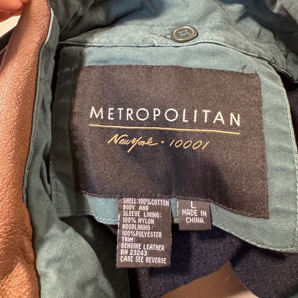 Metropolitan New York 10001 Teal Cotton Barn Chore Jacket L - Picture 7 of 8